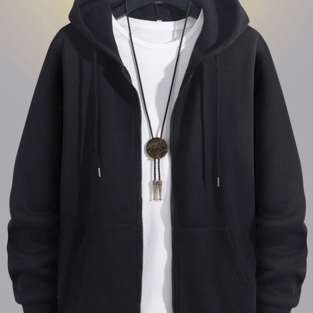 Black Zip Up Hoodie